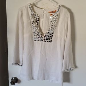 Tory Burch Linen white blouse